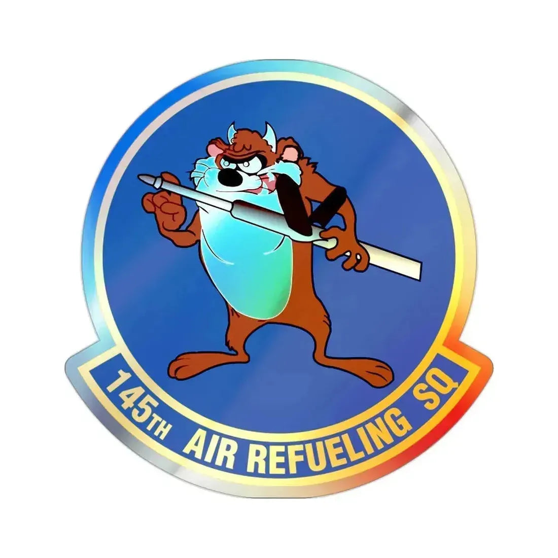 145 Air Refueling Squadron (U.S. Air Force) Holographic STICKER Die-Cut Vinyl Decal 2 Inch Holographic - The Sticker Space