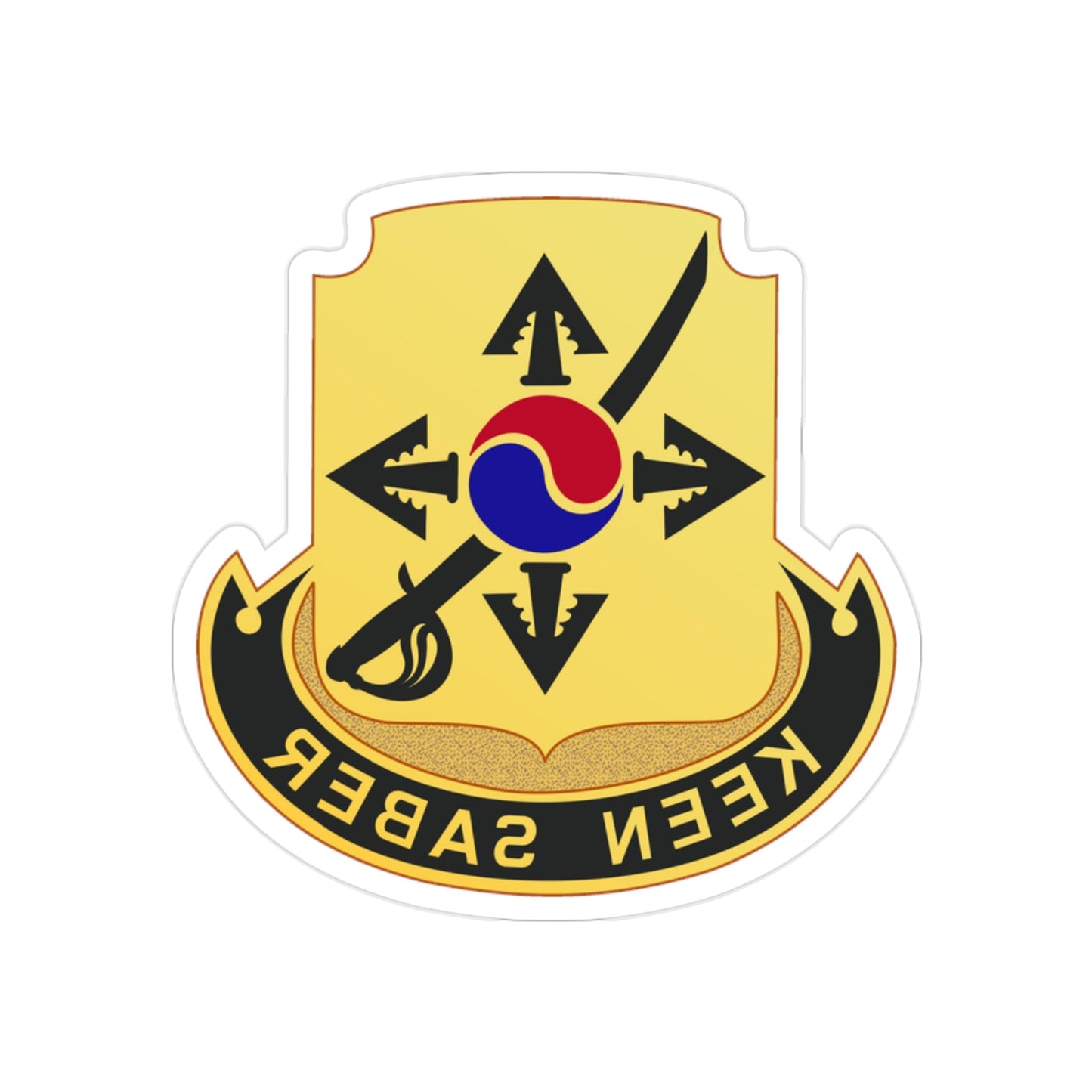 145 Cavalry Regiment (U.S. Army) REVERSE PRINT Transparent STICKER-2" × 2"-The Sticker Space