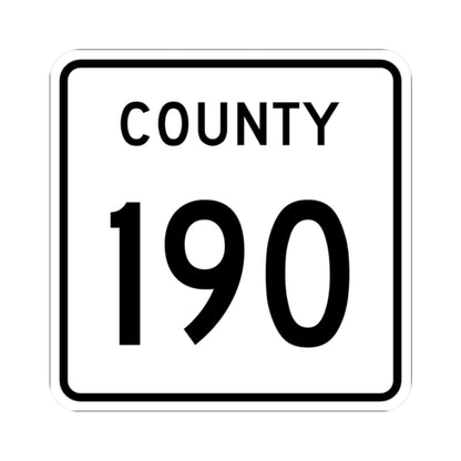 County 190 square (Minnesota) (Road Sign) STICKER Vinyl Kiss-Cut Decal