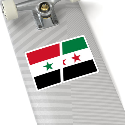 Flag of Syria and the Syrian revolution (Syria) STICKER Vinyl Kiss-Cut Decal