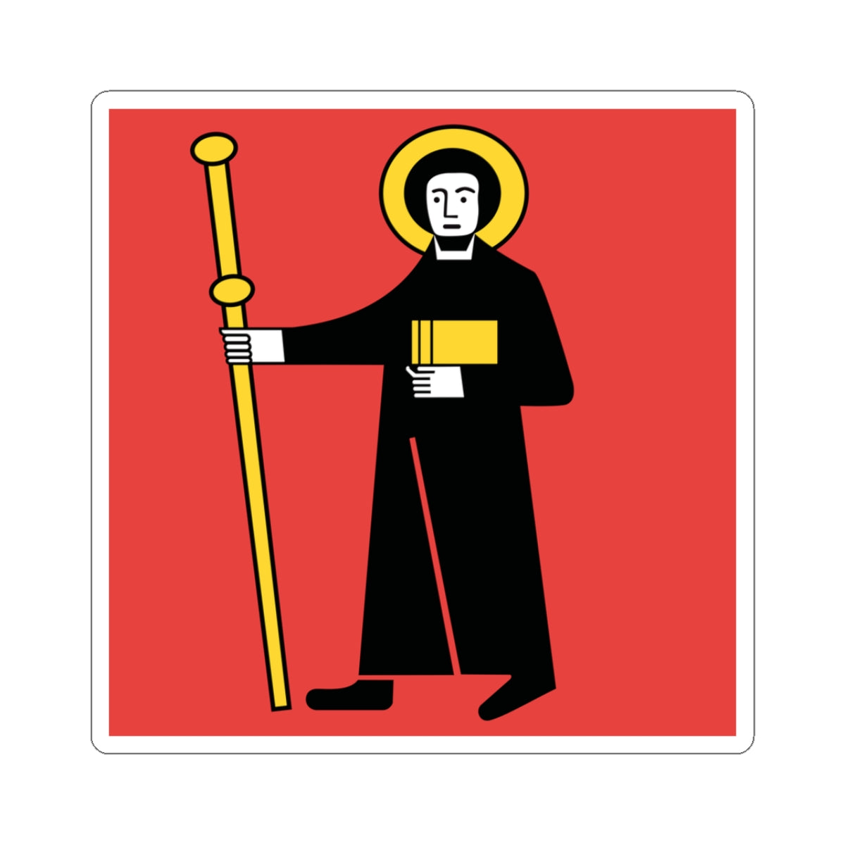 Flag of Canton of Glarus (Switzerland) STICKER Vinyl Kiss-Cut Decal