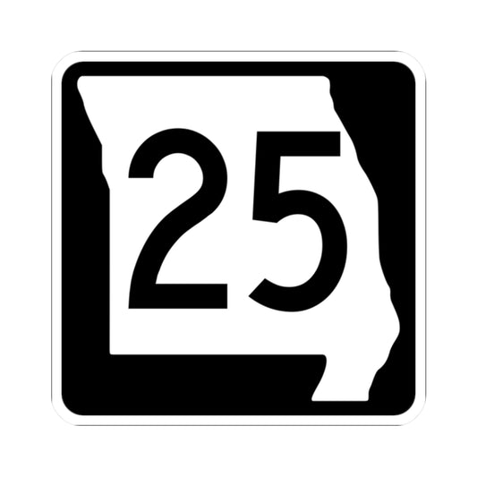 MO-25 (Missouri) (Road Sign) STICKER Vinyl Kiss-Cut Decal