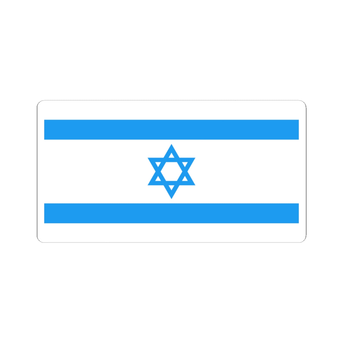 Flag of Israel Light Blue 1-2 (Israel) STICKER Vinyl Kiss-Cut Decal