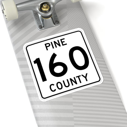 Pine County Route 160 MN (Minnesota) (Road Sign) STICKER Vinyl Kiss-Cut Decal