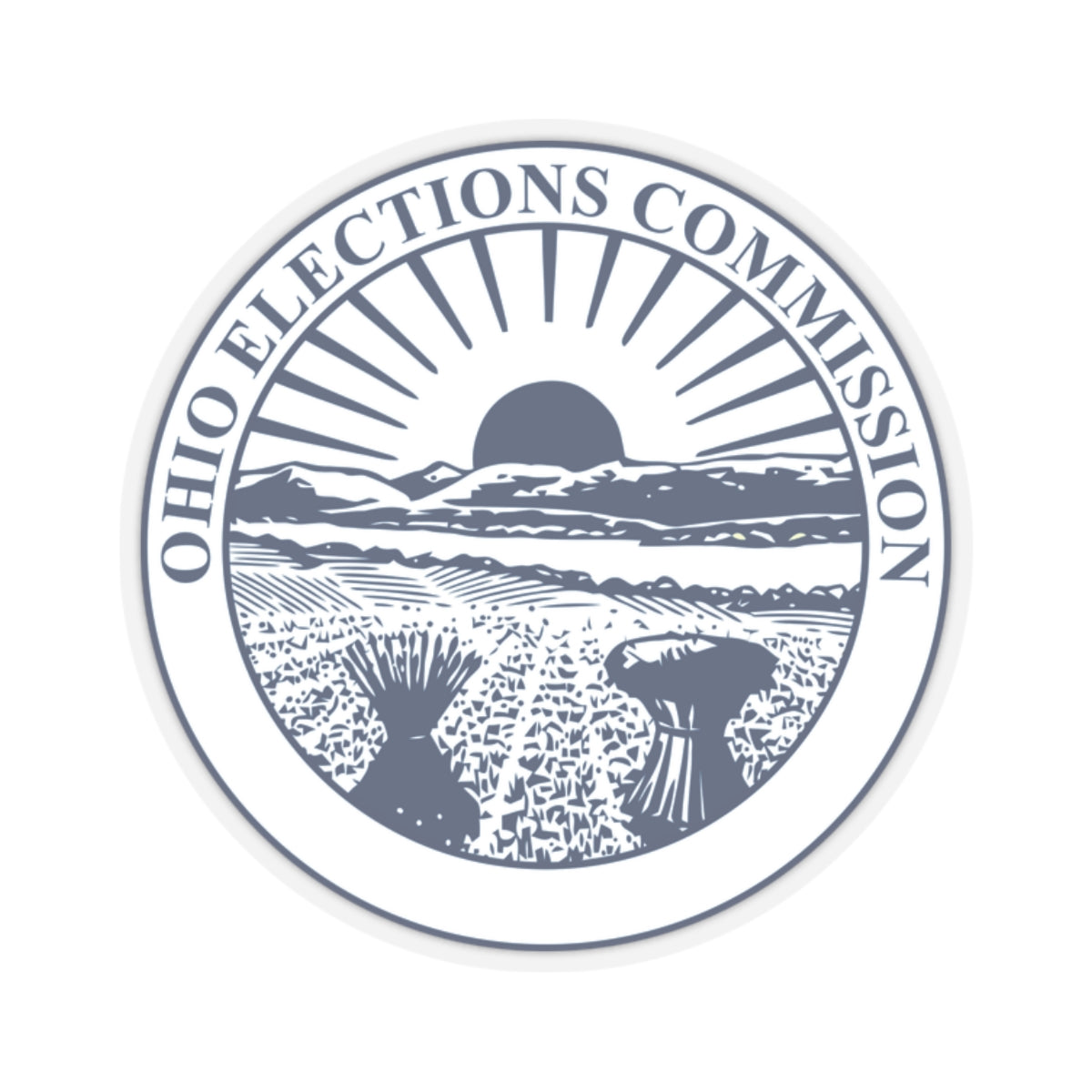 Seal of the Ohio Elections Commission - STICKER Vinyl Kiss-Cut Decal