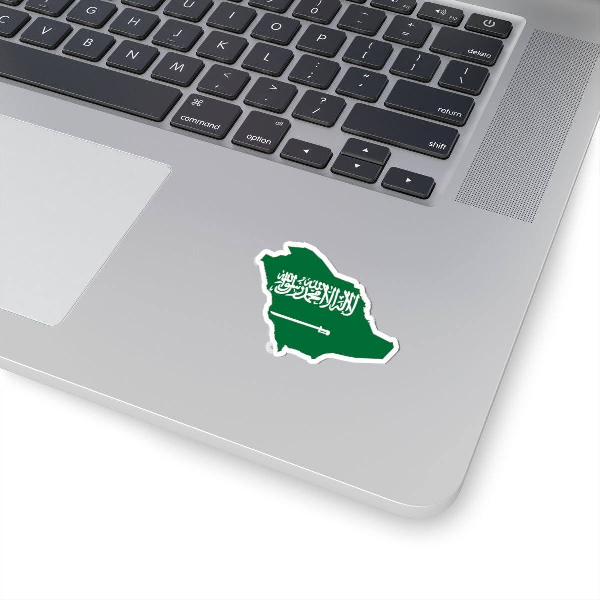 Flag-map of Saudi Arabia (Saudi Arabia) STICKER Vinyl Kiss-Cut Decal