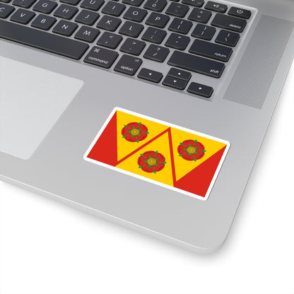 Flag of Lancashire County Council (England) STICKER Vinyl Kiss-Cut Decal