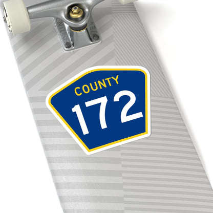 County 172 MN (Minnesota) (Road Sign) STICKER Vinyl Kiss-Cut Decal
