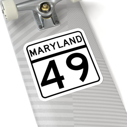 MD Route 49 (Maryland) (Road Sign) STICKER Vinyl Kiss-Cut Decal