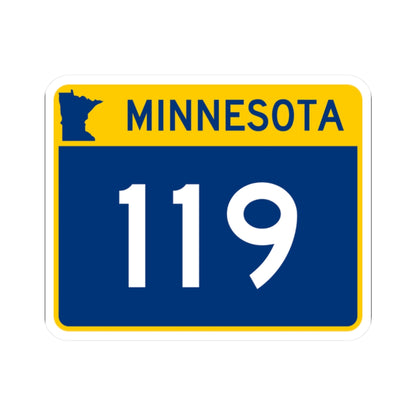 MN-119 wide (Minnesota) (Road Sign) STICKER Vinyl Kiss-Cut Decal