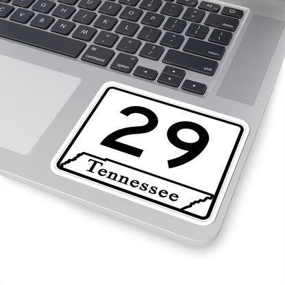 Tennessee 29 (Tennessee) (Road Sign) STICKER Vinyl Kiss-Cut Decal