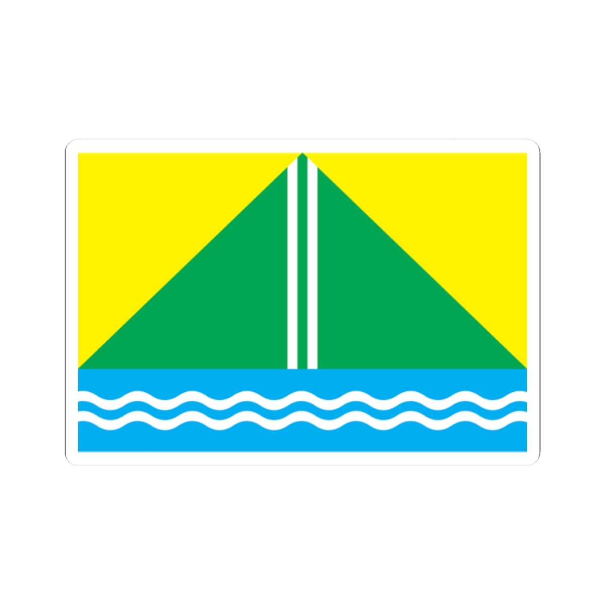 Flag of Nazyvaevsky rayon Omsk oblast (Russia) STICKER Vinyl Kiss-Cut Decal