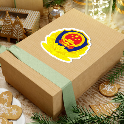 Police Badge of China (China) (Coat of Arms) STICKER Vinyl Kiss-Cut Decal