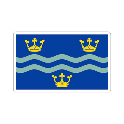 Cambridgeshire Flag (England) STICKER Vinyl Kiss-Cut Decal