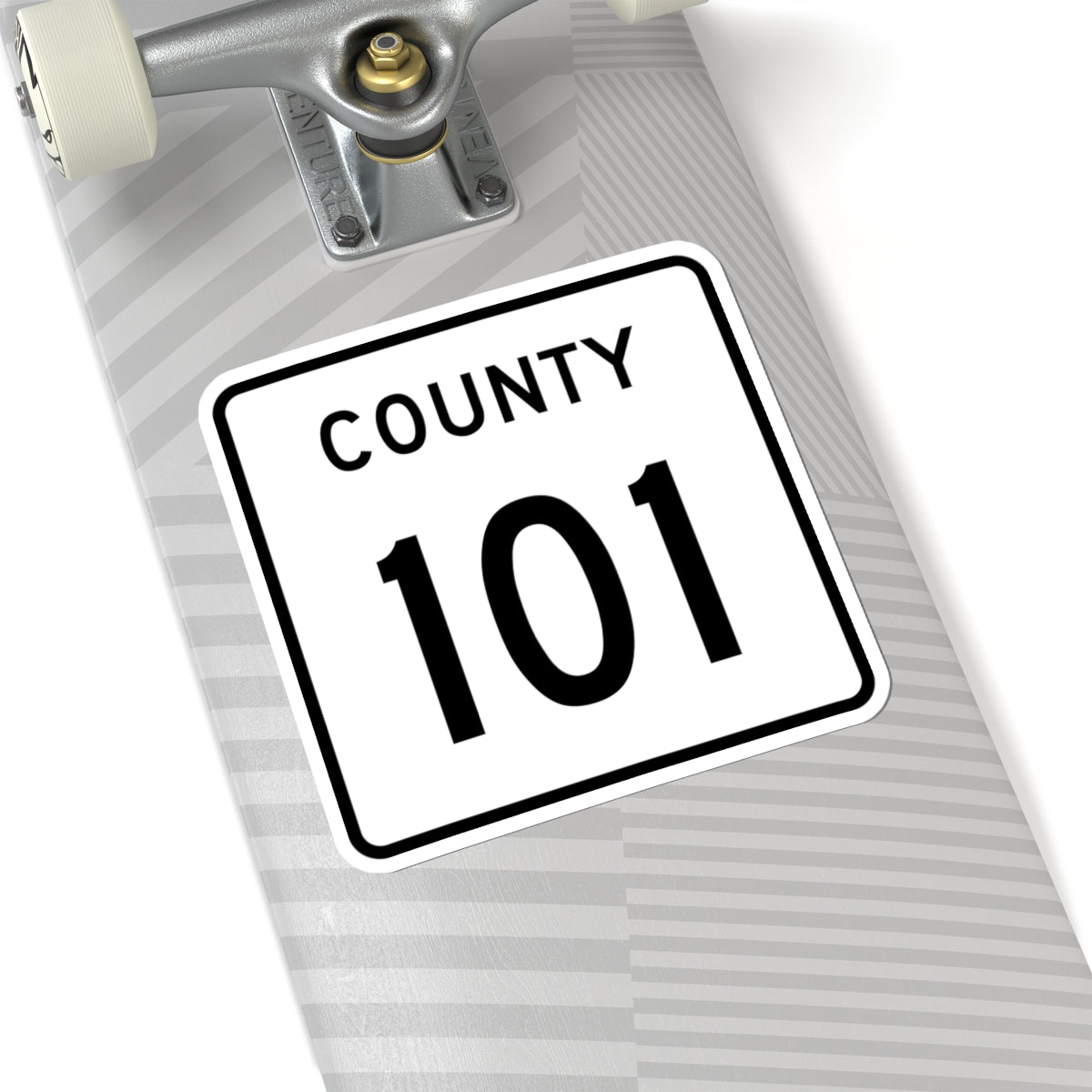 County 101 square (Minnesota) (Road Sign) STICKER Vinyl Kiss-Cut Decal