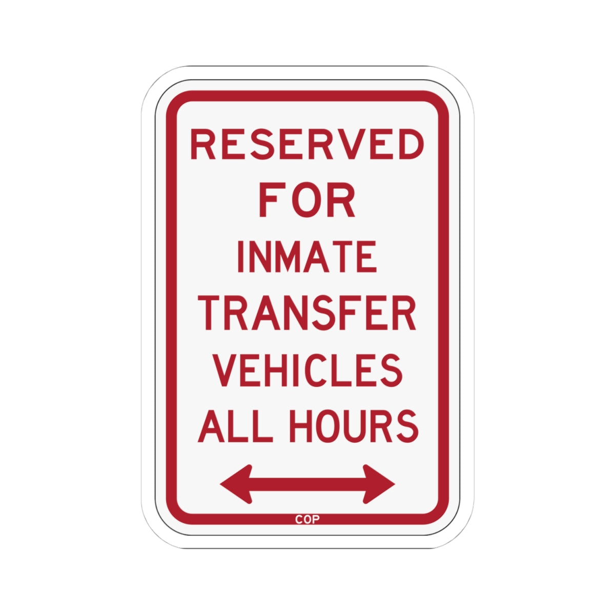 PBOT Road sign P4130D (Oregon) (Road Sign) STICKER Vinyl Kiss-Cut Decal