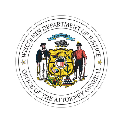 Seal of the Wisconsin Attorney General - STICKER Vinyl Kiss-Cut Decal