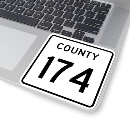 County 174 square (Minnesota) (Road Sign) STICKER Vinyl Kiss-Cut Decal