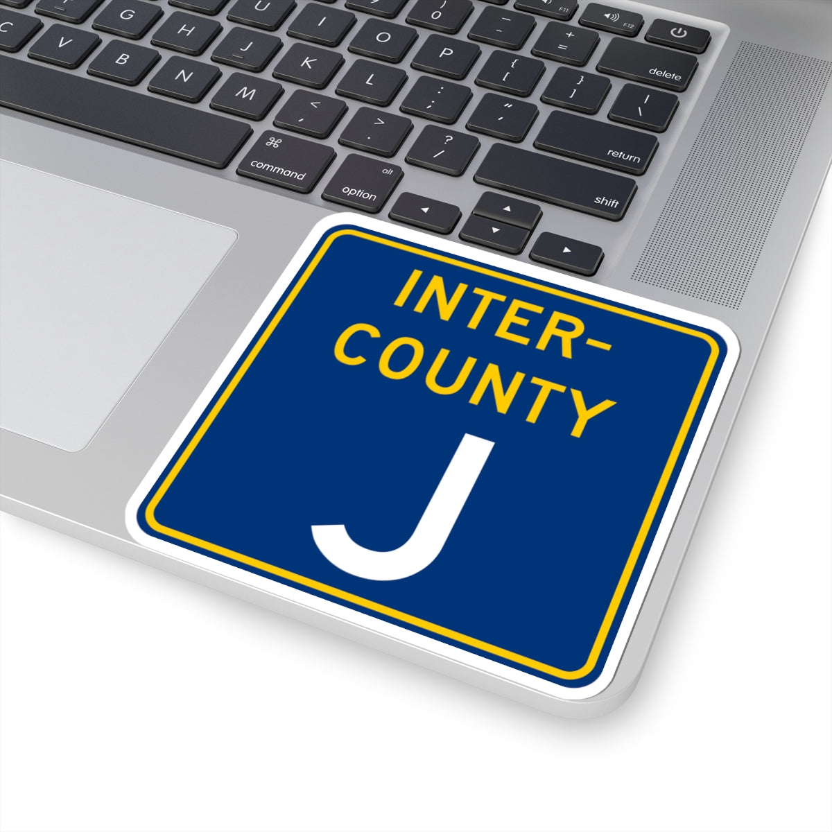 Inter County Route J MN (Minnesota) (Road Sign) STICKER Vinyl Kiss-Cut Decal