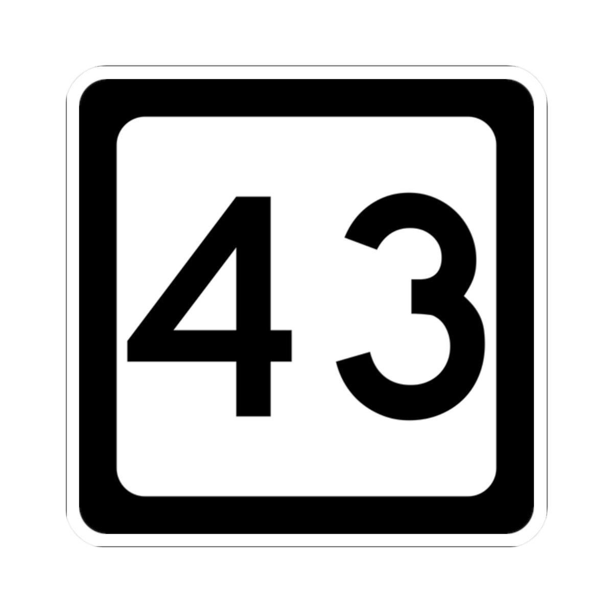 WV-43 (Virginia) (Road Sign) STICKER Vinyl Kiss-Cut Decal