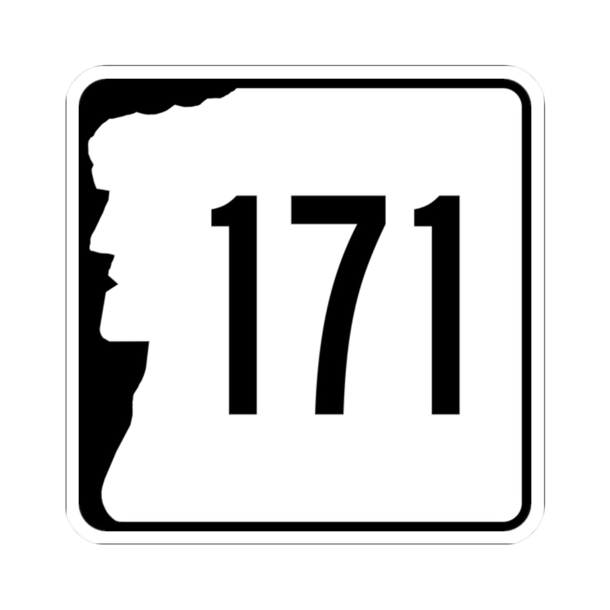 NH Route 171 (New Hampshire) (Road Sign) STICKER Vinyl Kiss-Cut Decal