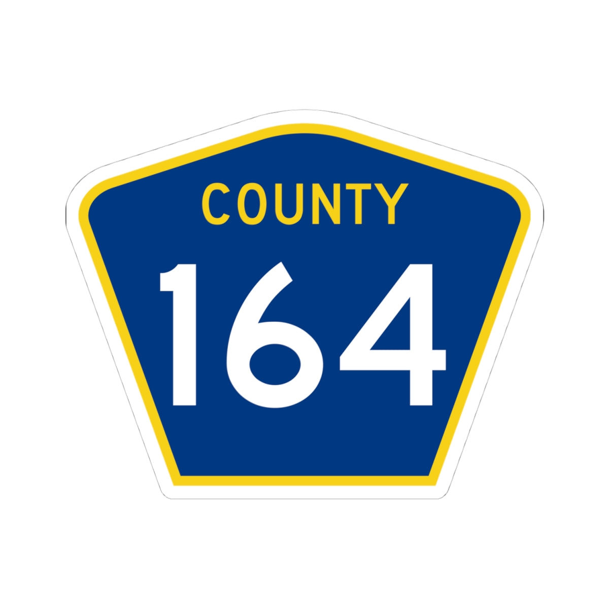 County 164 MN (Minnesota) (Road Sign) STICKER Vinyl Kiss-Cut Decal