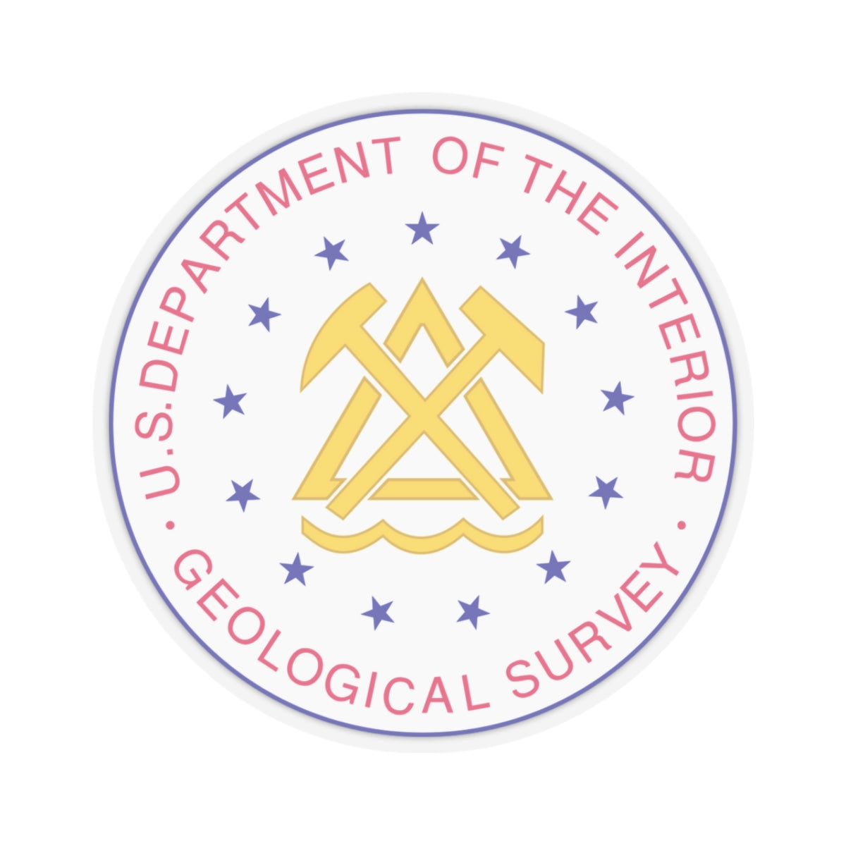 Seal of the United States Geological Survey - STICKER Vinyl Kiss-Cut Decal