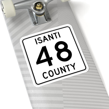Isanti County 48 MN (Minnesota) (Road Sign) STICKER Vinyl Kiss-Cut Decal