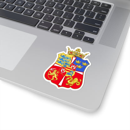 Armoiries Kristian I de Danmark 1426-1481 (Denmark) (Coat of Arms) STICKER Vinyl Kiss-Cut Decal