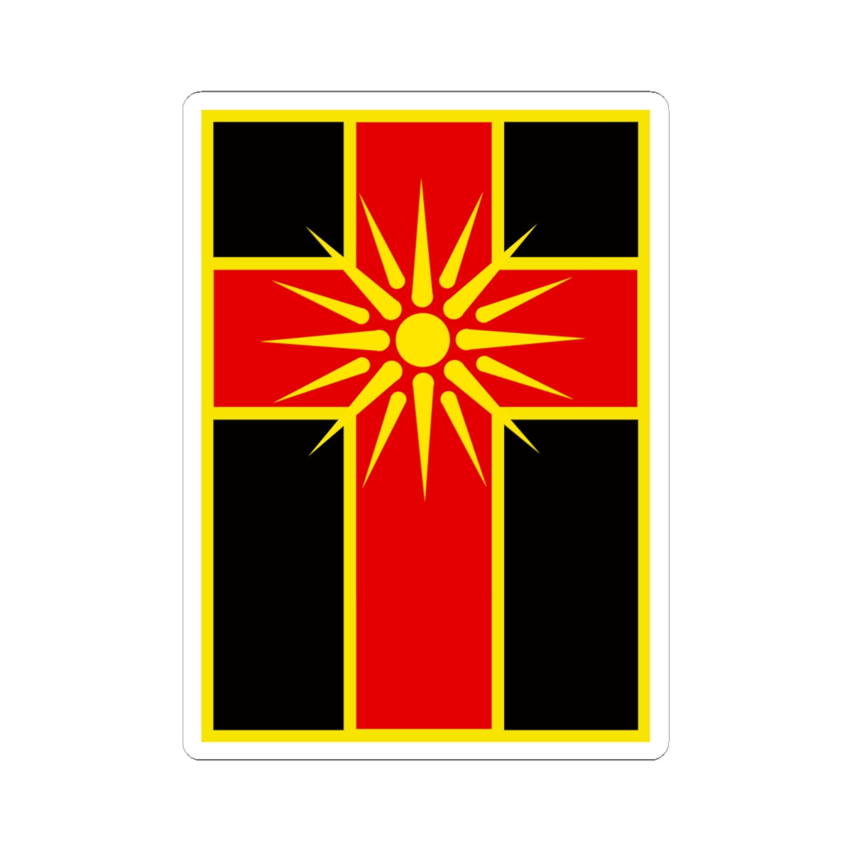 Flag of Drugovo Municipality North Macedonia (North Macedonia) STICKER Vinyl Kiss-Cut Decal