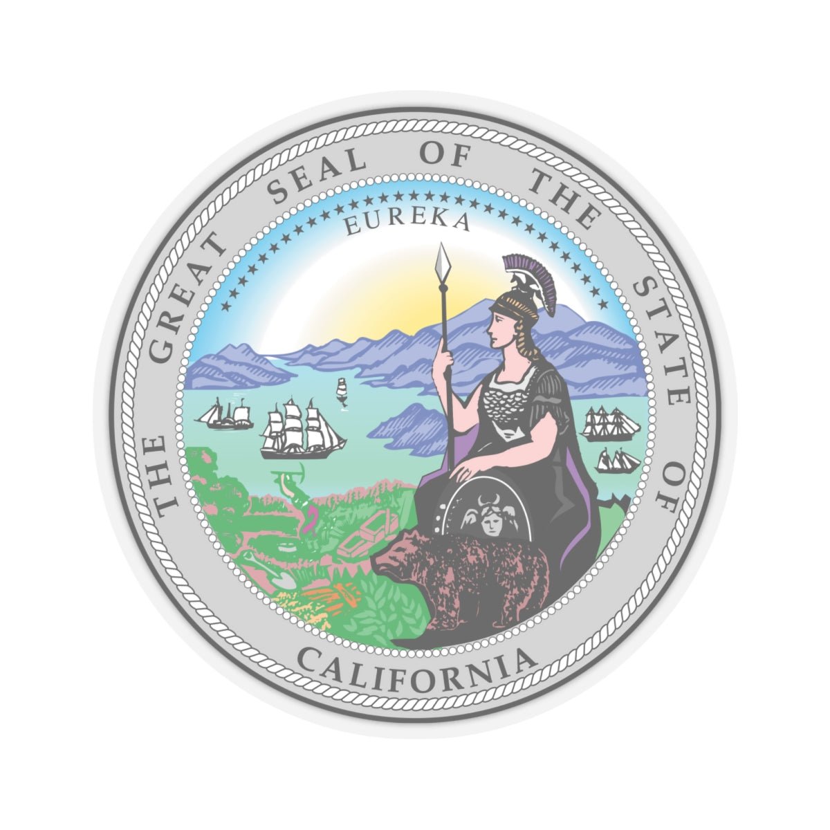 California State Seal - STICKER Vinyl Kiss-Cut Decal