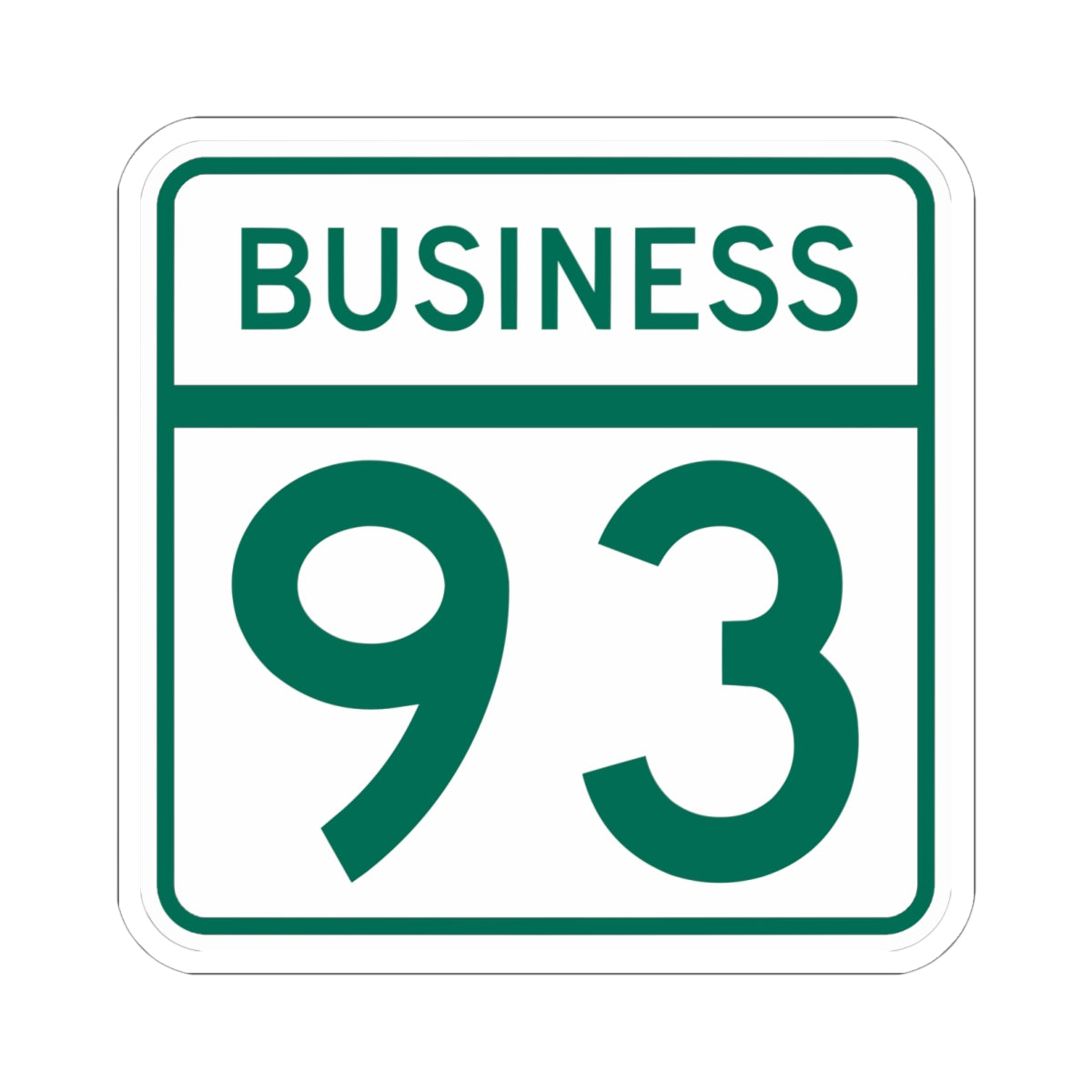 MD Route 93 Business (Maryland) (Road Sign) STICKER Vinyl Kiss-Cut Decal