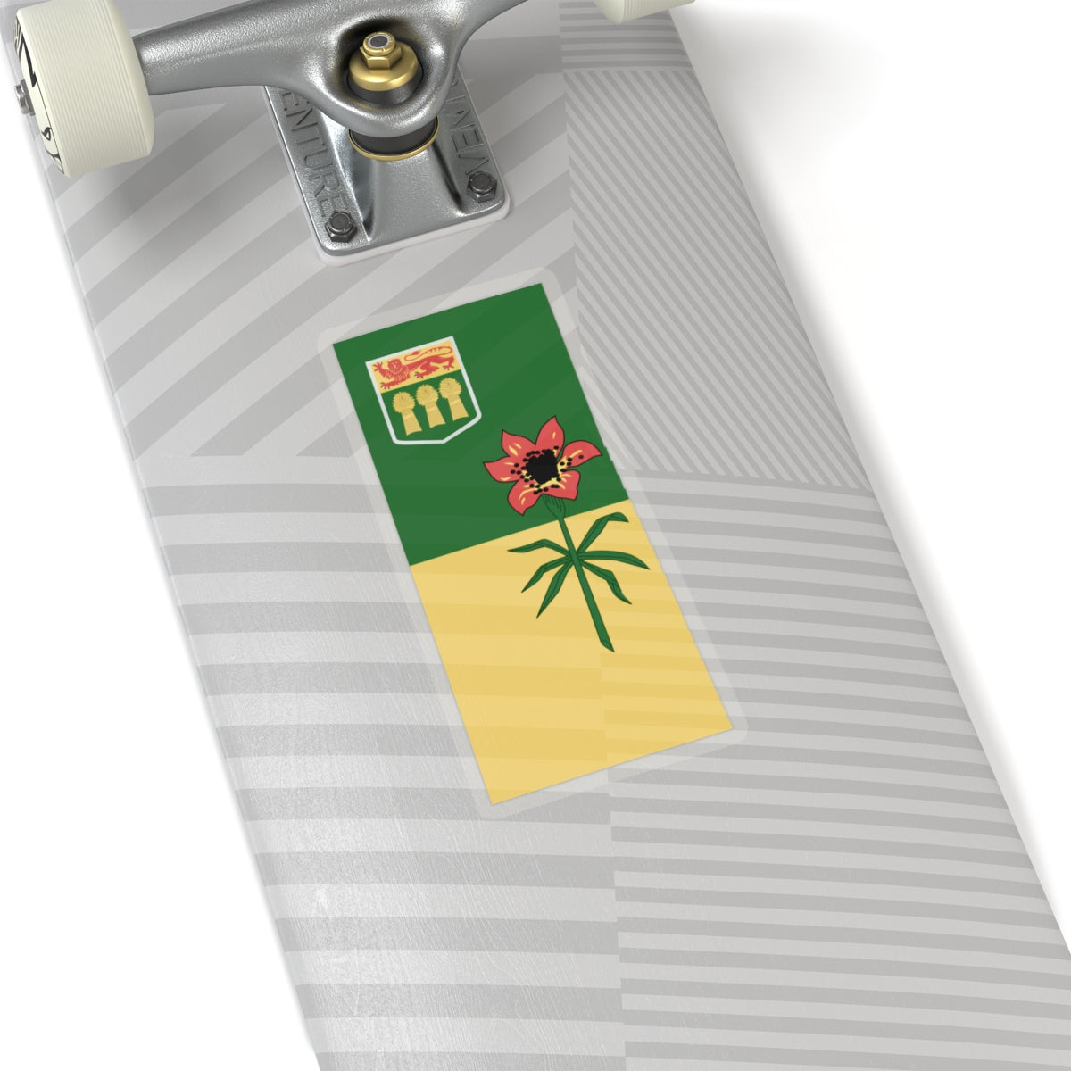 Flag-map of Saskatchewan (Canada) STICKER Vinyl Kiss-Cut Decal