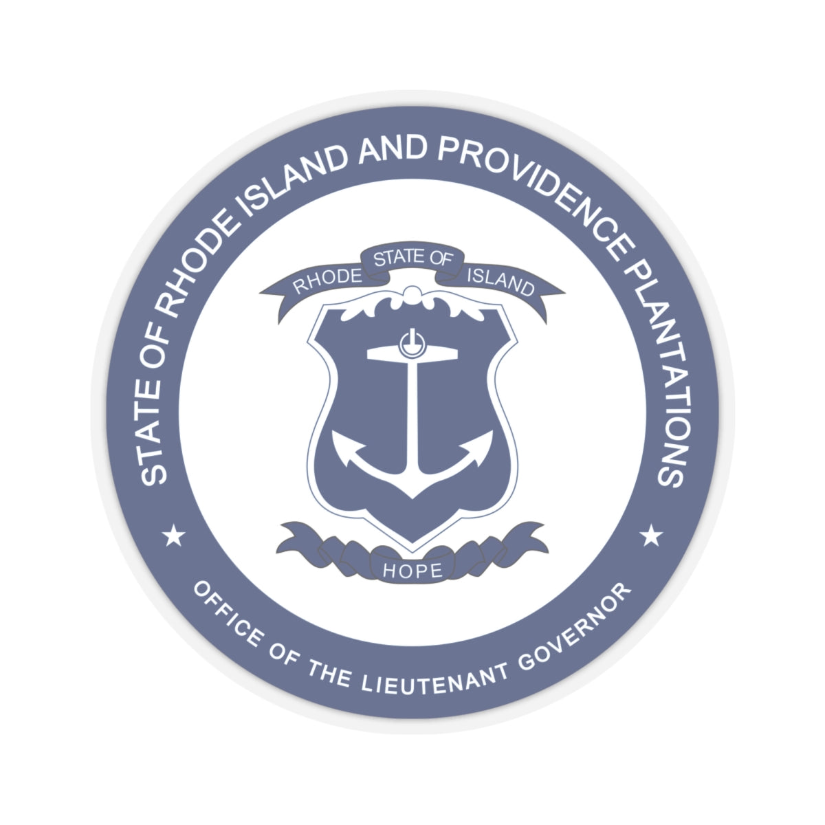 Seal of the Lieutenant Governor of Rhode Island - STICKER Vinyl Kiss-Cut Decal