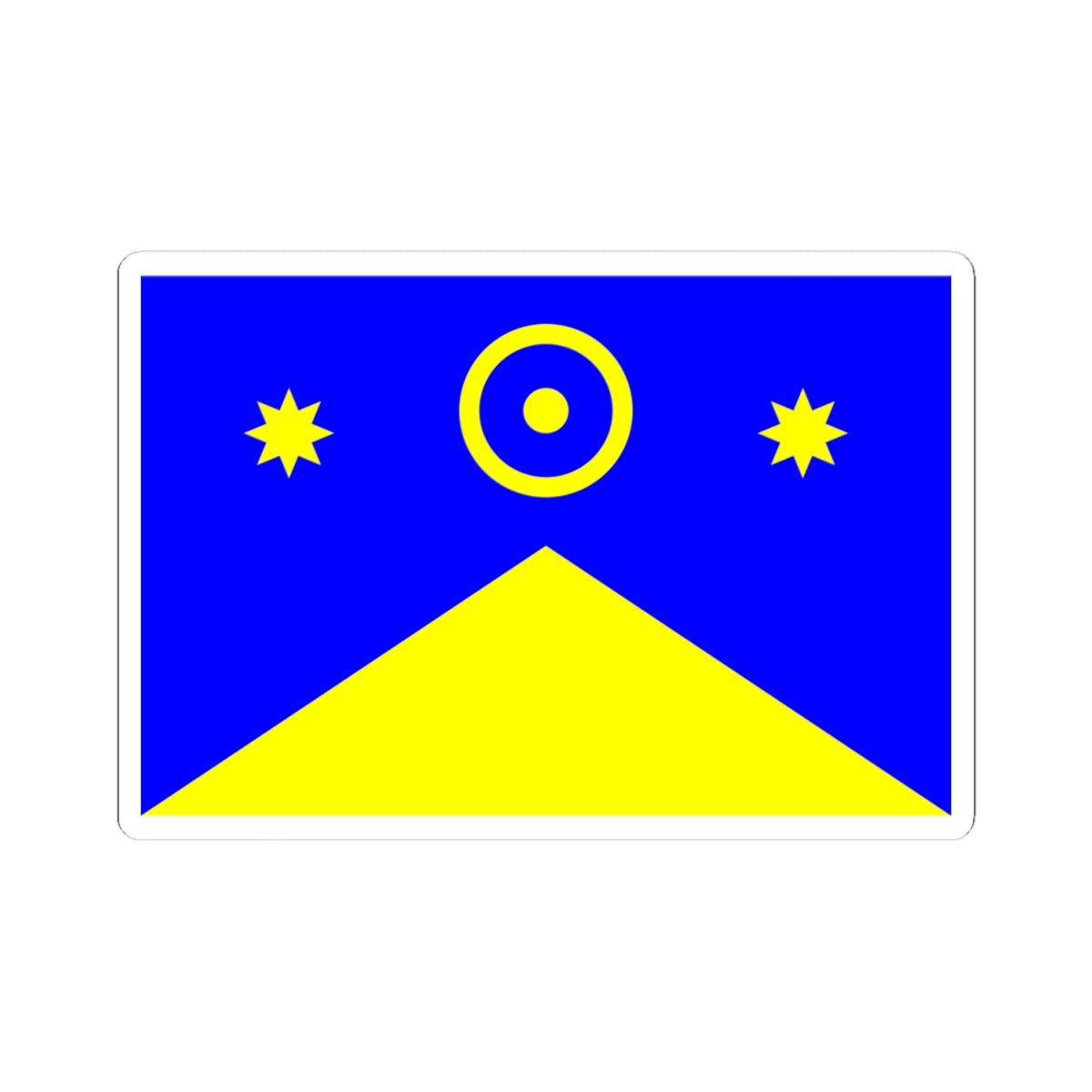 Flag of Novoukrainka raion (Ukraine) STICKER Vinyl Kiss-Cut Decal
