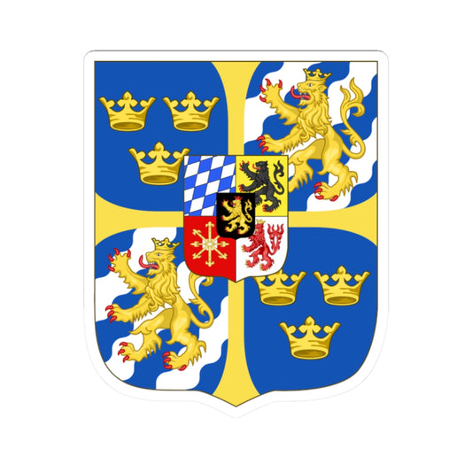 Armoiries Suède Palatinat1 (Germany) (Coat of Arms) STICKER Vinyl Kiss-Cut Decal