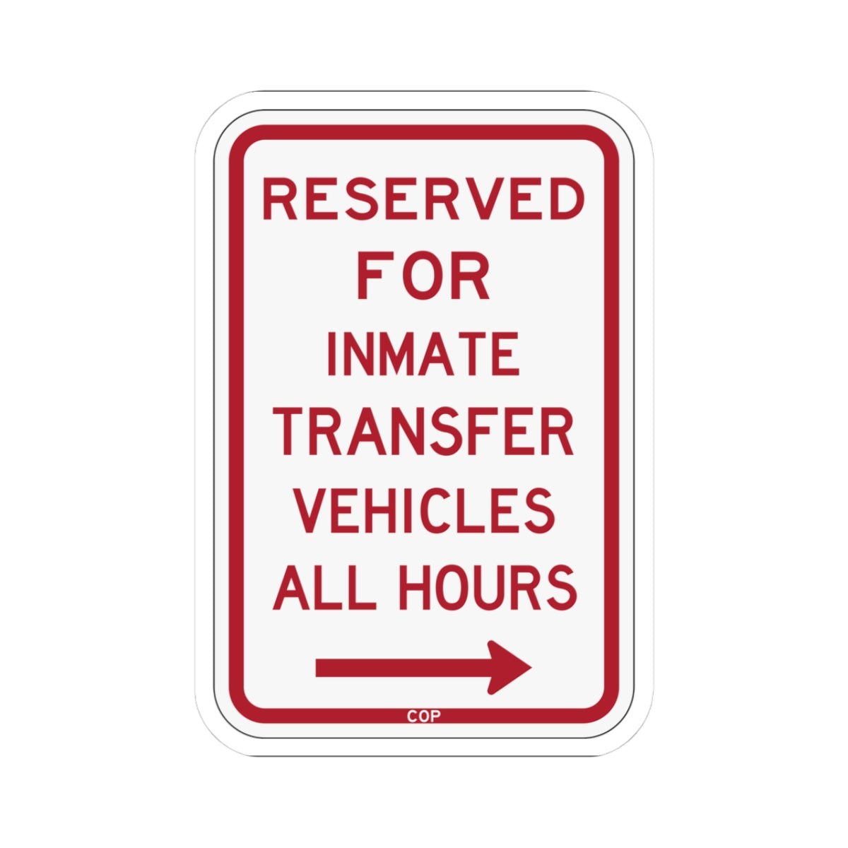 PBOT Road sign P4130R (Oregon) (Road Sign) STICKER Vinyl Kiss-Cut Decal
