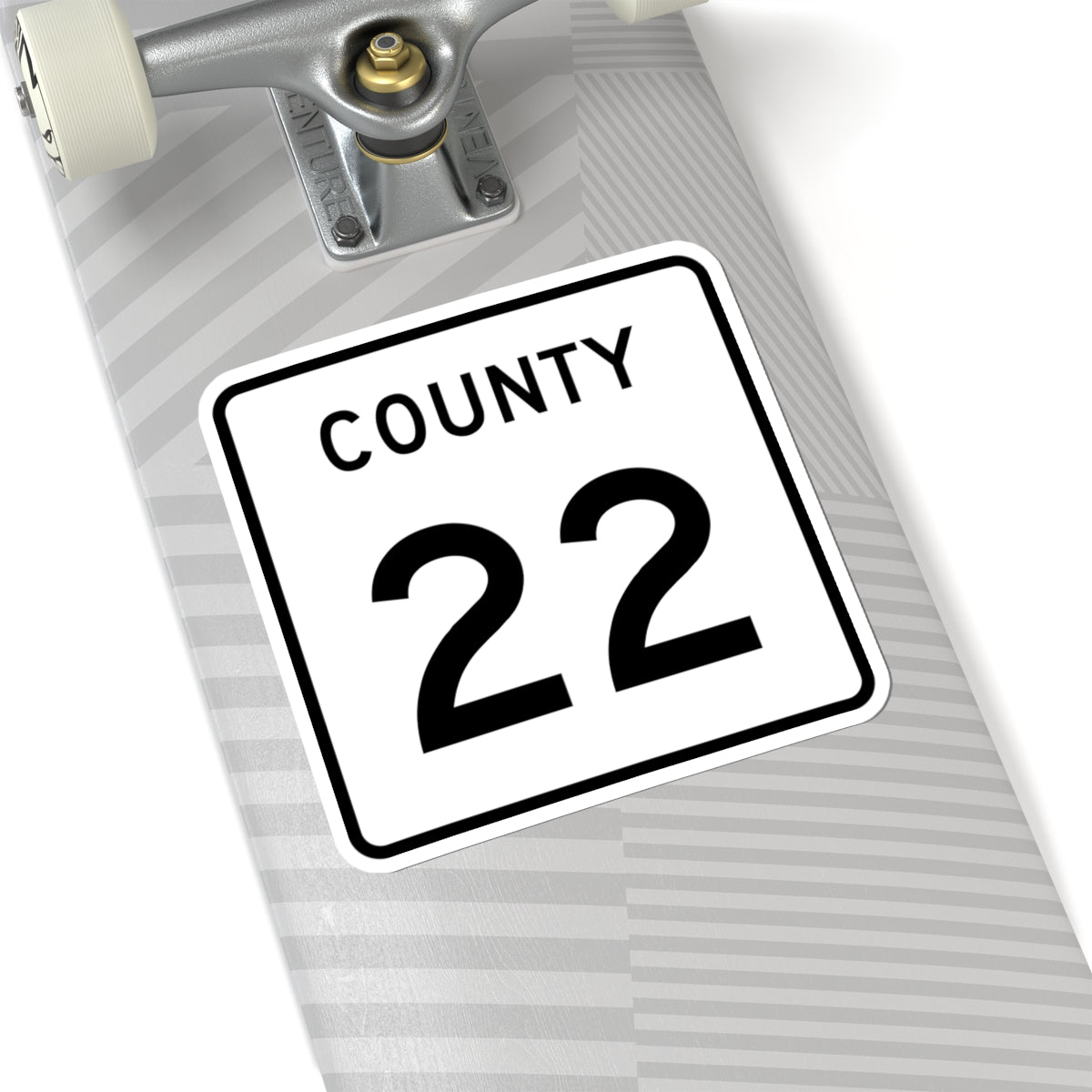 County 22 square (Minnesota) (Road Sign) STICKER Vinyl Kiss-Cut Decal