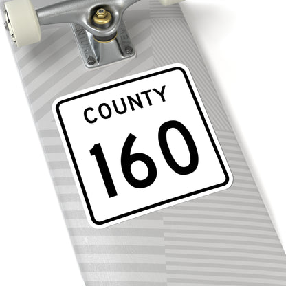 County 160 square (Minnesota) (Road Sign) STICKER Vinyl Kiss-Cut Decal