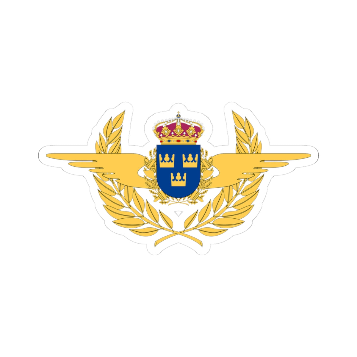 Polisflyget vapen (Sweden) (Coat of Arms) STICKER Vinyl Kiss-Cut Decal