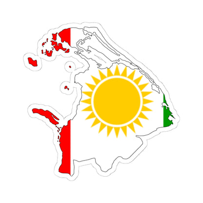 Northern Province Flag-map (Sri Lanka) STICKER Vinyl Kiss-Cut Decal
