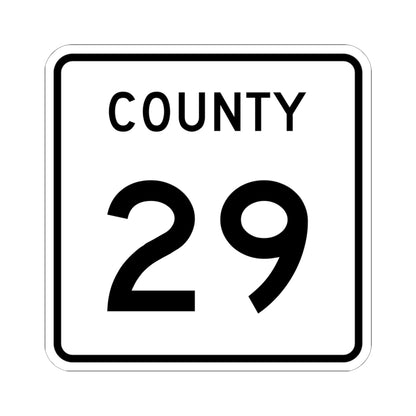 County 29 square (Minnesota) (Road Sign) STICKER Vinyl Kiss-Cut Decal