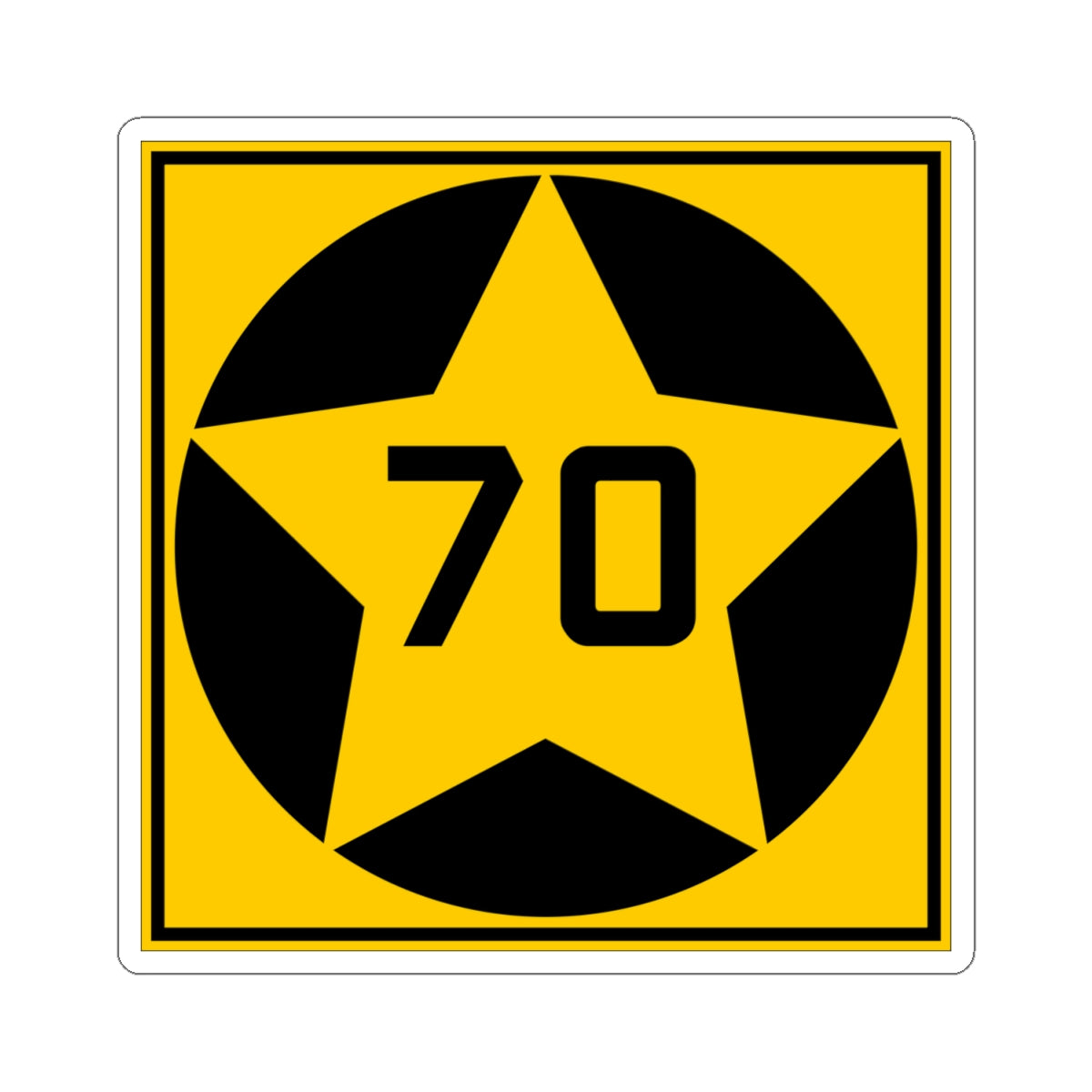 MN-70 1920 (Minnesota) (Road Sign) STICKER Vinyl Kiss-Cut Decal