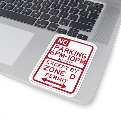 PBOT Road sign P1450D (Oregon) (Road Sign) STICKER Vinyl Kiss-Cut Decal