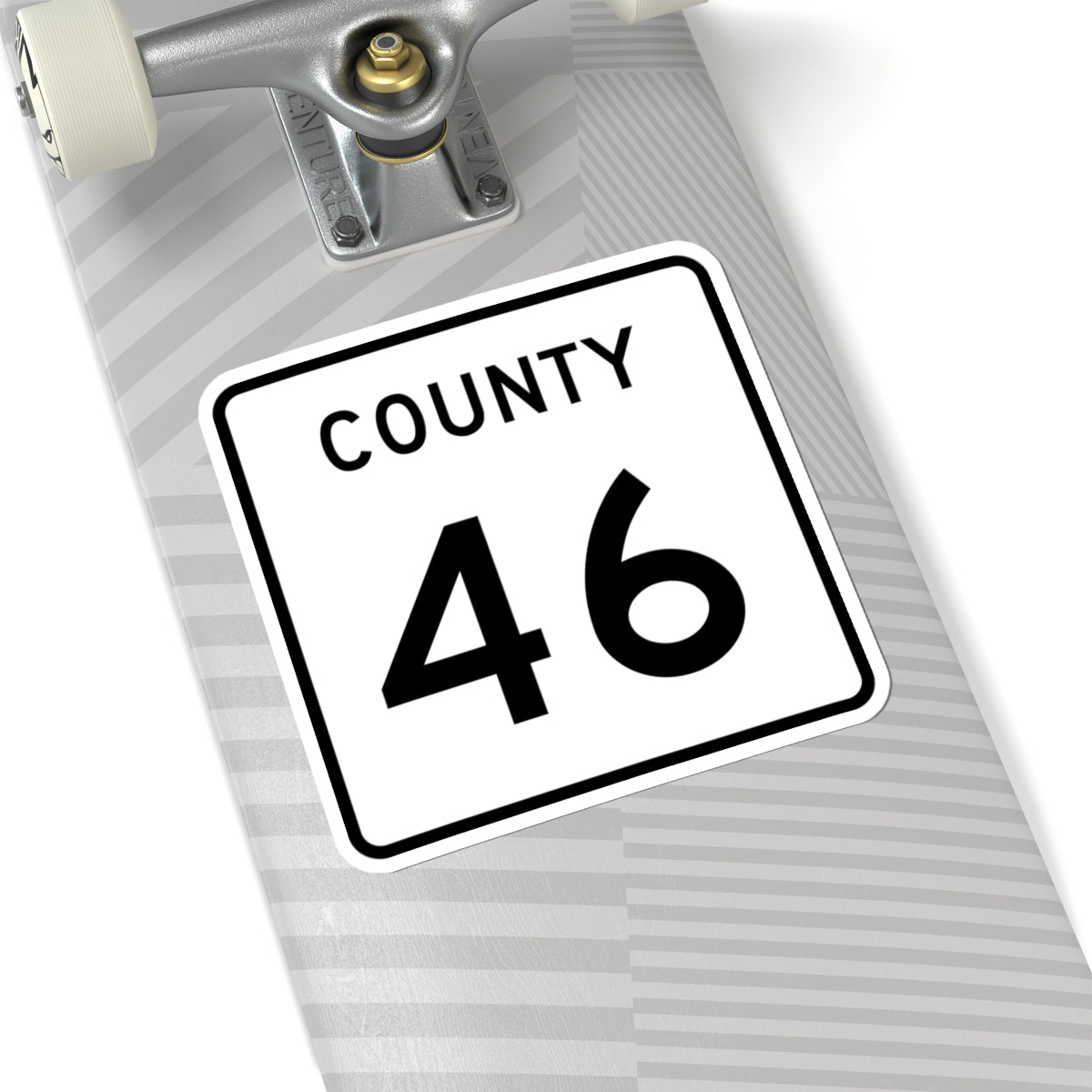 County 46 square (Minnesota) (Road Sign) STICKER Vinyl Kiss-Cut Decal