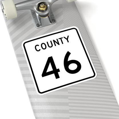 County 46 square (Minnesota) (Road Sign) STICKER Vinyl Kiss-Cut Decal