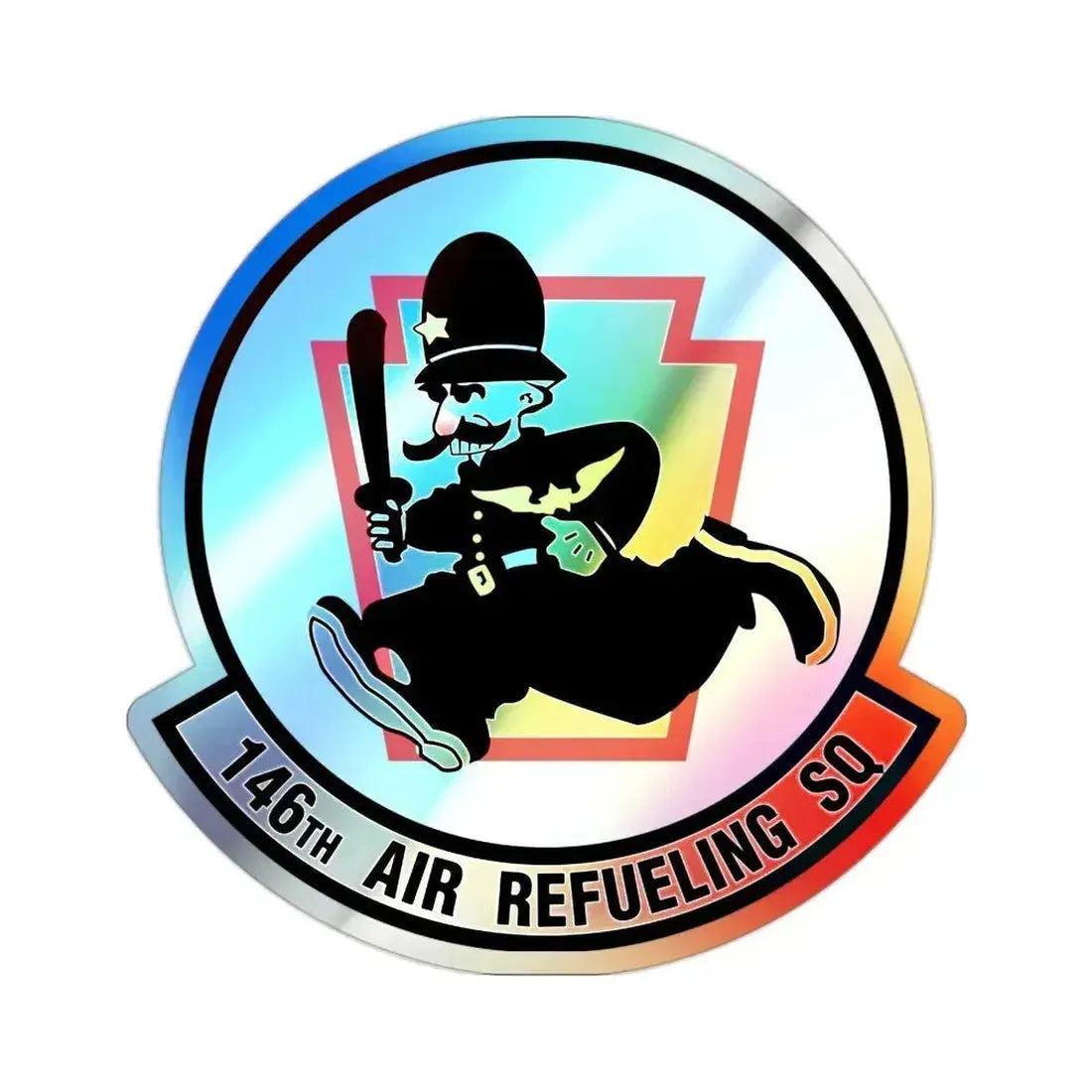 146 Air Refueling Squadron (U.S. Air Force) Holographic STICKER Die-Cut Vinyl Decal 2 Inch Holographic - The Sticker Space