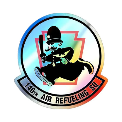 146 Air Refueling Squadron (U.S. Air Force) Holographic STICKER Die-Cut Vinyl Decal 2 Inch Holographic - The Sticker Space