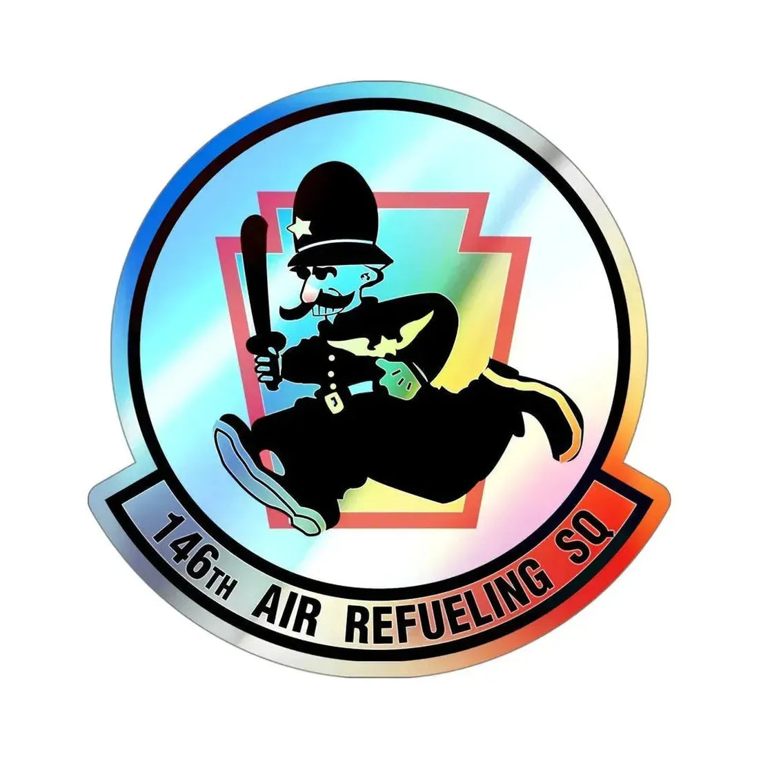 146 Air Refueling Squadron (U.S. Air Force) Holographic STICKER Die-Cut Vinyl Decal 4 Inch Holographic - The Sticker Space