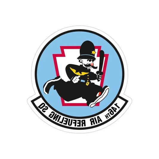 146 Air Refueling Squadron (U.S. Air Force) REVERSE PRINT Transparent Die-Cut STICKER 6 Inch Die-Cut Transparent - The Sticker Space